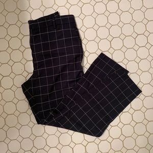 Topman Pinstripe Grid Slacks
